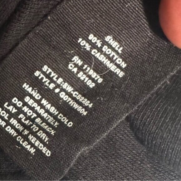 Helmut Lang Cashmere Cotton Cuff Crew Neck Knit Top T Shirt Minimalist Soft M - Picture 9 of 13